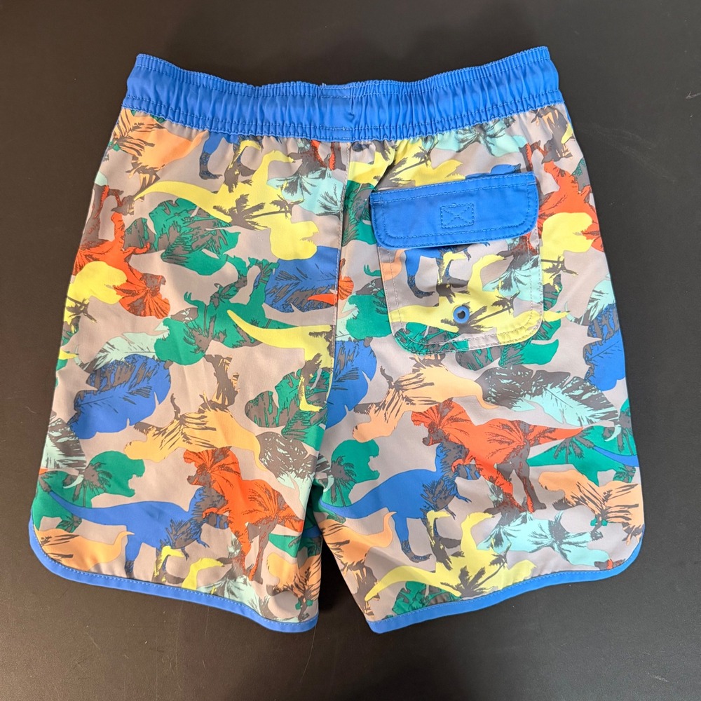 Wonder Nation Swim Trunks Boys Size 8 Dinosaur and Camo 2 Pack Set - Picture 3 of 9